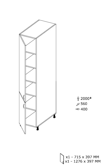 Komero KGP 4 L 400 x K 2000 Komero KGP 4 L 400 x K 2000